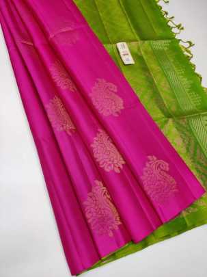 Party Wear Pink Lichi SIlk Saree